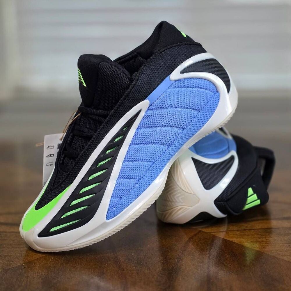 Adidas AE 2 Basketball Shoes Anthony Edwards Blue Black White Women's 8 New